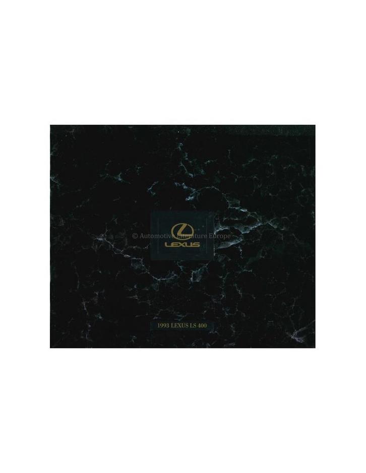 1993 LEXUS LS400 BROCHURE ENGELS, Boeken, Auto's | Folders en Tijdschriften, Ophalen of Verzenden