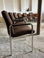 Walter Knoll - Chaise (6) - Cuir, tissu, tube en acier