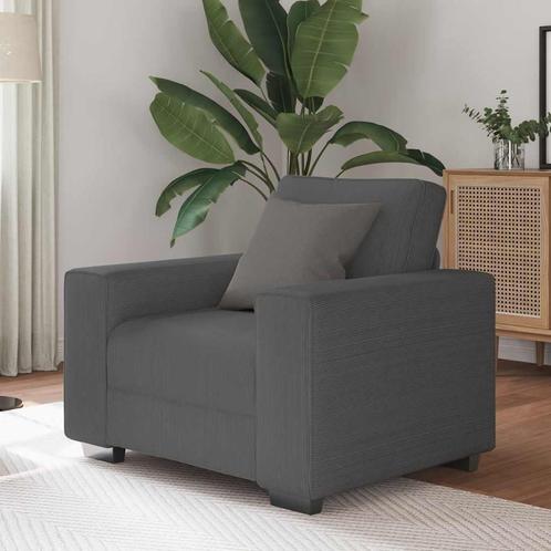 vidaXL Fauteuil 60 cm corduroy stof donkergrijs, Huis en Inrichting, Zetels | Zetels, Nieuw, Verzenden