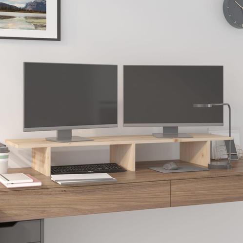 vidaXL Monitorstandaard 100x27x15 cm massief grenenhout, Computers en Software, Overige Computers en Software, Nieuw, Verzenden