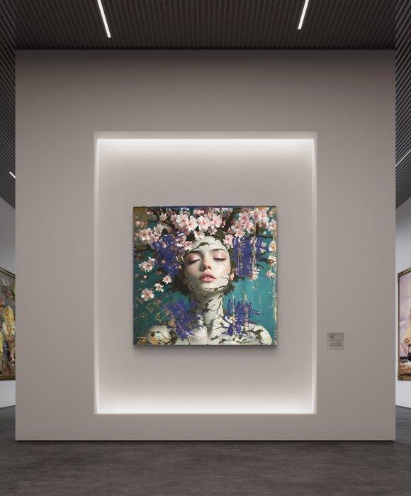 Nicole Lubbers - Living in Bloom XL, Antiek en Kunst, Kunst | Schilderijen | Modern