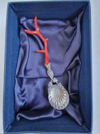 Lepel - koraal, zilver - Koraallepel, Antiek en Kunst