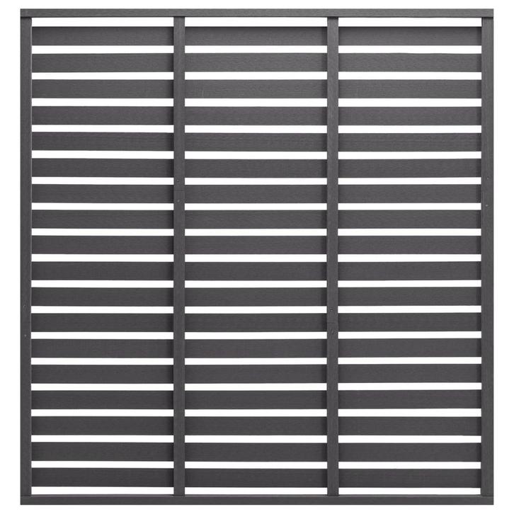 vidaXL Schuttingpaneel 180x180 cm HKC grijs, Tuin en Terras, Tuinhekken en Hekwerk, Nieuw, Verzenden