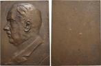 Einseitige Bronze-plakette 1929 medaille von Eduard Hans..., Postzegels en Munten, Penningen en Medailles, Verzenden