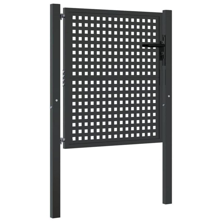 Antracietkleurige Poort 105x150cm - Stalen Topper! - Reto..., Tuin en Terras, Tuinhekken en Hekwerk, Met poort, Nieuw, IJzer, Tuinhek
