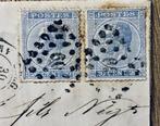 Belgique 1867/1869 - Belgique 20+20 Centimes 1869 Bruxelles, Gestempeld