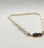 Zonder minimumprijs - Halsketting Zilver Parel - Smaragd, Nieuw