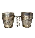 Beker - Zilver, Duitse Trompe Loeil Broederschap Wijnvat