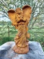 Beeld, statue of a standing angel wit bird - 30 cm - IJzer, Antiek en Kunst
