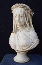 sculptuur, Vergine Velata - - 36 cm - Marmo di Carrara