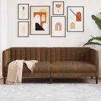 vidaXL Driezitsbank kunstsuède bruin, Verzenden, Nieuw