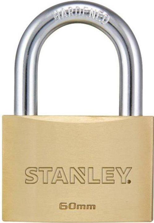 Tweedekans | Stanley Hangslot 60 mm – Massief Messing –, Huis en Inrichting, Brandblussers en Brandkasten, Ophalen of Verzenden