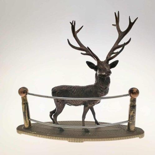 Statue, Bronzen beeld Edelhert - 4,8 kg - 31.5 cm -, Antiek en Kunst, Curiosa en Brocante