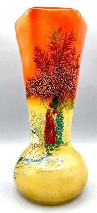 LEGRAS (1839-1916) - Vaas - Grote vaas Thebe met, Antiquités & Art, Antiquités | Verre & Cristal