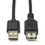 USB verlengkabel | 3 meter | USB 2.0 (100% koper), Nieuw, Verzenden