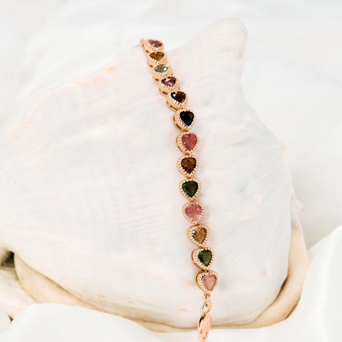Zonder Minimumprijs - Armband Verguld Toermalijn - 18kt goud, Handtassen en Accessoires, Armbanden