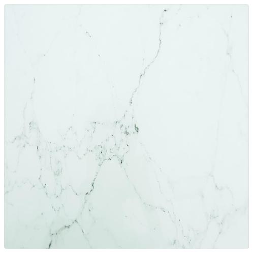 vidaXL Tafelblad 30x30 cm 6 mm gehard glas met marmeren, Huis en Inrichting, Tafelonderdelen, Nieuw, Verzenden