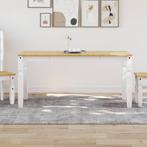 vidaXL Table à manger Corona blanc 160x80x75 cm bois, Verzenden