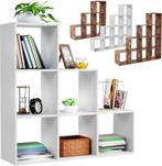 Boekenkast - Boekenrek - Wandkast - 97,5x29x97,5 cm - Wit -, Huis en Inrichting, Kasten | Boekenkasten, Verzenden, Nieuw