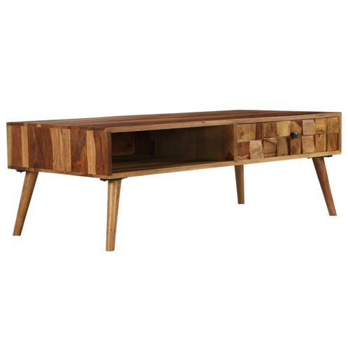 vidaXL Salontafel 110x50x37 cm sheeshamhout met honing, Huis en Inrichting, Tafels | Salontafels, Nieuw, Verzenden