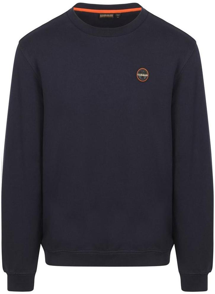Napapijri Badge Sweater Navy maat Maat 48/50 (M) Heren, Kleding | Heren, Truien en Vesten, Blauw, Nieuw, Maat 48/50 (M), Verzenden