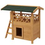 Kattenhuis - Massief Hout - Verdiepingen - Bruin, Dieren en Toebehoren, Katten-accessoires, Ophalen of Verzenden, Nieuw