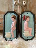 Decoratief ornament (2) - Set van twee gietijzeren