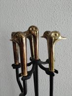Openhaard accessoire - Messing, Smeedijzer - Messing eenden