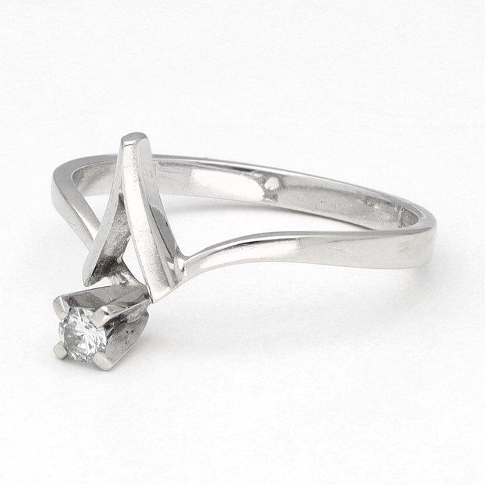 Ring - 18 karaat Witgoud Diamant (Natuurlijk), Bijoux, Sacs & Beauté, Bagues