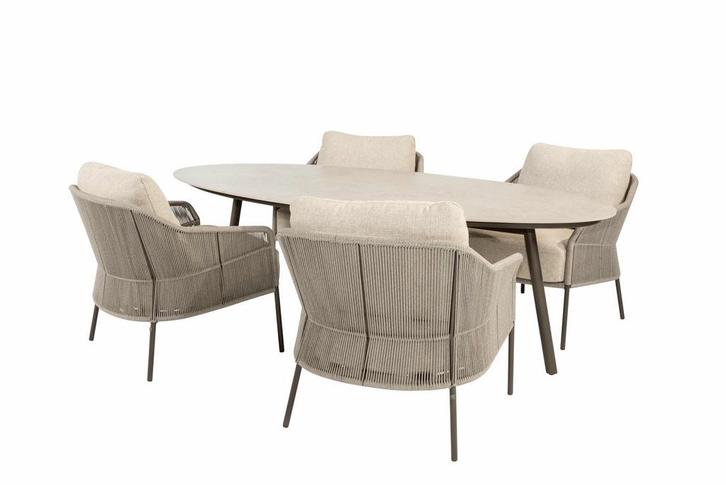 Taste by 4 Seasons Florence low dining tuinset terre met, Tuin en Terras, Tuinsets en Loungesets