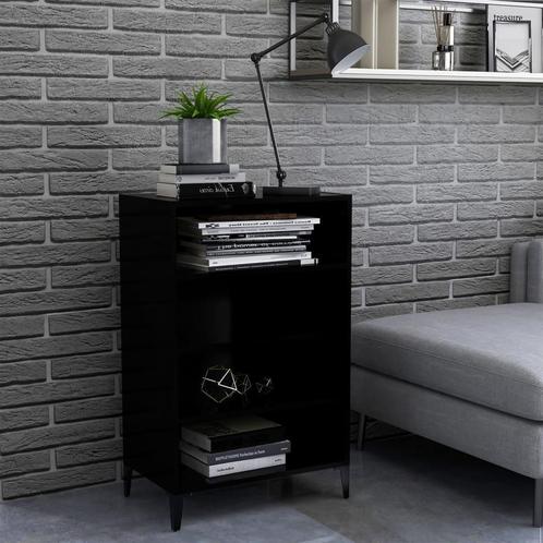 vidaXL Dressoir 57x35x90 cm bewerkt hout zwart, Maison & Meubles, Armoires | Dressoirs, Envoi