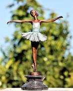 Beeld, ballerina girl - 30 cm - brons marmer