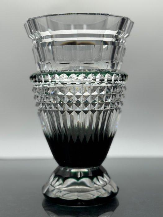 Val Saint Lambert - Vaas - Kristal - Vaas groen VSL, Antiek en Kunst, Antiek | Glaswerk en Kristal