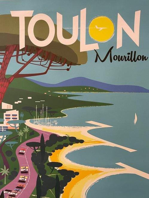 Monsieur Z - Affiche de Tourisme Toulon - Le Mourillon, Antiek en Kunst, Kunst | Tekeningen en Fotografie