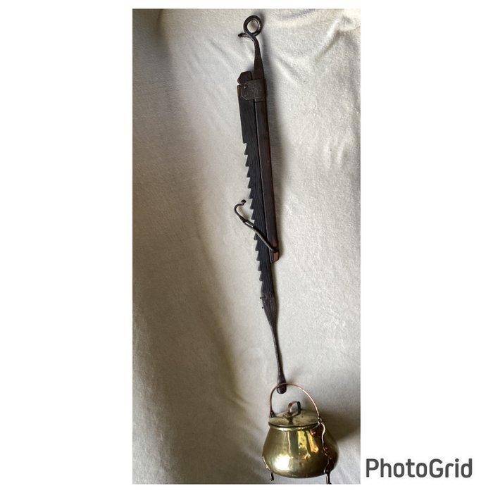 Draagbaar fornuis (2) - Hout en ijzer - Houten vuurhaal, Antiek en Kunst, Antiek | Overige Antiek