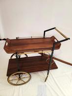 Chariot de service - Bois, Métal - Chariot bar en bois tek