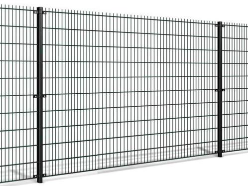 Veiling - Dubbelstaaf hekwerk zwart 1,83 x 25,7m, Tuin en Terras, Schuttingen