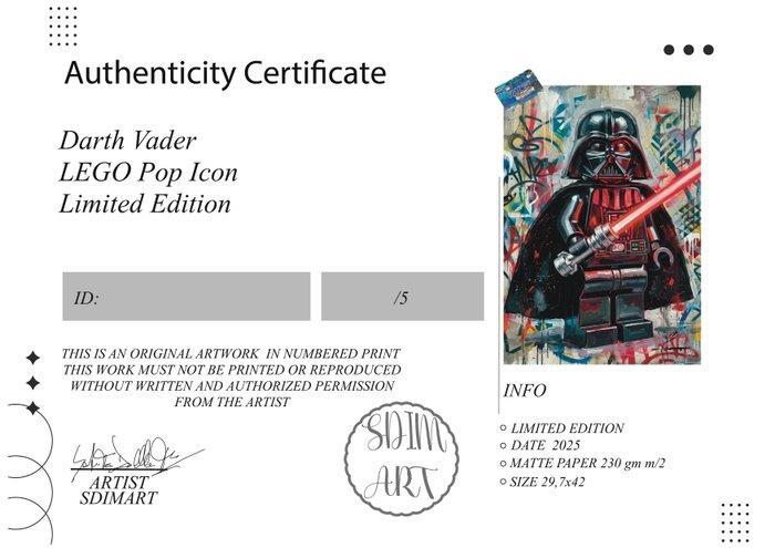 SDIMART - Darth Vader LEGO Pop Icon Limited Edition, Kinderen en Baby's, Speelgoed | Duplo en Lego
