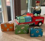 Masudaya - Blikken speelgoed - B-Z Porter Baggage Wagon,, Antiek en Kunst, Antiek | Speelgoed