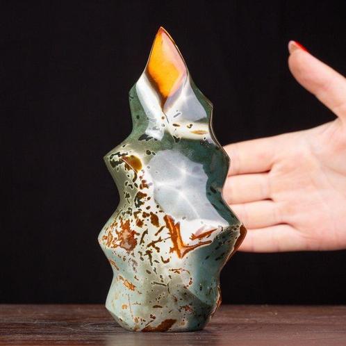 Mooie kleur Jaspis vlam - Desert Jasper - Topkwaliteit, Verzamelen, Mineralen en Fossielen