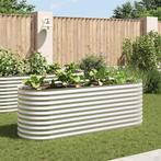 vidaXL Plantenbak verhoogd 240x80x81 cm gegalvaniseerd staal, Tuin en Terras, Verzenden, Nieuw
