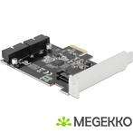 Delock 90387 PCI Express x1-kaart naar 2 x interne USB, Computers en Software, Verzenden, Nieuw