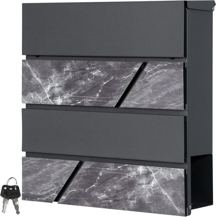 Brievenbus  - Wandbrievenbus - 37x36,5x11 cm - Antraciet - M, Tuin en Terras, Overige Tuin en Terras, Verzenden