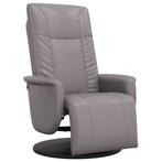 Fauteuil GRIJS | Retour Deal 40% | Relax & Draai, Verzenden, Nieuw, 50 tot 75 cm, Leer
