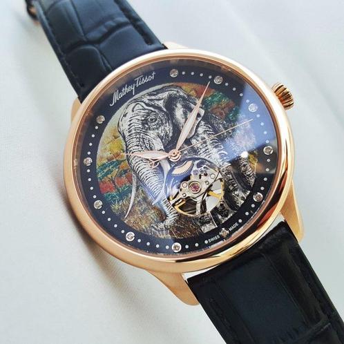 Mathey-Tissot - ELEPHANT - 11 Diamonds - Catena SA200 Rare, Handtassen en Accessoires, Horloges | Heren