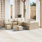 vidaXL Tuinbank Set met kussen 13 pcs Beige, Crème 90 x 55 x, Tuin en Terras, Verzenden, Nieuw