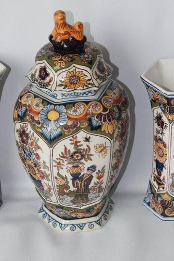 Tichelaar Makkum - Tichelaar - Vase (3) - 3 porte-polychrome