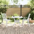 vidaXL 3-delige Bistroset gietaluminium wit, Tuin en Terras, Tuinsets en Loungesets, Verzenden, Nieuw