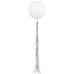Witte Ballon Met Tasselslinger 61cm, Hobby en Vrije tijd, Verzenden, Nieuw