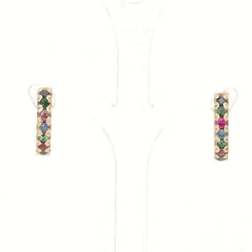 Boucles doreilles - 14 carats Or jaune - Smaragd, Saphir, beschikbaar voor biedingen